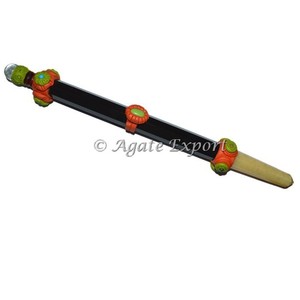 Baguettes en bois avec pentagramme Meilleurs fournisseurs Baguettes en bois Bâtons de pierres précieuses de guérison - Product Image 4