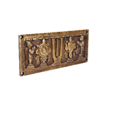 จักระนามาห์ทองเหลืองขนาด7นิ้วสำหรับแขวนผนังรูปปั้นหนุมานและการูด้า525กรัมงานฝีมือโลหะ - Product Image 3