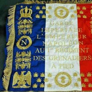 Muestra dos banderas o estándares asociados con el 1er Regimiento de Granaderos de Pie de la Guardia Imperial durante la Época Napoleónica - Product Image 5