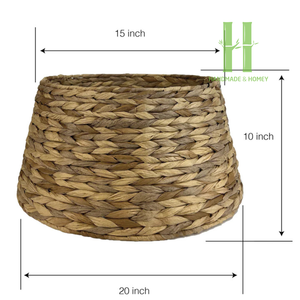 Eco-Friendly Rustic Bohemian <b>Christmas</b> <b>Tree</b> Skirt Flexible Bamboo Handwoven Collar <b>Base</b> Stand Cover Custom Packaging in Vietnam - Product Image 5