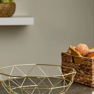 Frutero de Mimbre Dorado de Alta Calidad, Diseño Nuevo y Más Vendido, Utensilios de Cocina, Tazón de Primera Calidad - Product Image 1