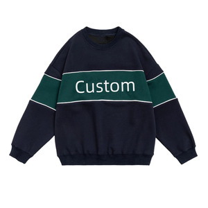เสื้อสเวตเชิ้ตผู้หญิงแบบคัลเลอร์บล็อก คอวี แขนยาว ปักลาย สไตล์รักบี้ ผ้าฝ้าย 100% บริการ OEM - Product Image 1