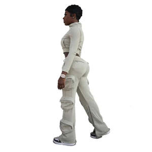 2025 Sportswear 2 pièces Jogging costume en gros hiver laine vêtements de sport pour femmes bas prix vêtements de sport en vrac - Product Image 4