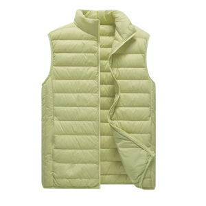 Personnalisé Hiver Plain Puffer Jackets Woven Bomber Vest Winter Clothes Loose Men's Warm Stuff Down Sleeveless Jacket for Men - Product Image 6