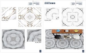 Design moderne 600x600mm Carreaux de porcelaine émaillée polie Planchers d'intérieur Sol extérieur Design aspect marbre - Product Image 3