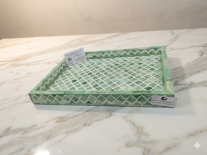 Novedad: Bandeja de Servicio Ecológica de Resina con Incrustaciones de Nácar y Material de Hueso, Tamaño Personalizado, Opciones de Color y Forma a Medida para Hogar y Restaurante - Product Image 5