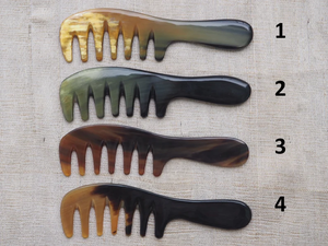 Peine de Cuerno de Búfalo Natural al Mejor Precio, Peine de Cuerno de Dientes Anchos con Mango, Se Acepta Grabado de Logotipo en Vietnam - Product Image 4