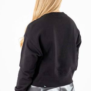 เสื้อครอปสตรีผ้าฝ้ายโพลีเอสเตอร์ลำลองผ้าโพลีเอสเตอร์ป้องกันการหดตัวลายปักเป็นเส้น300ก. สำหรับฤดูหนาว - Product Image 1