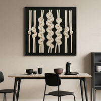 Wohndekor Gerahmte Kunst Handgefertigte Makramee-Knoten Wandkunst für Inneneinrichtung