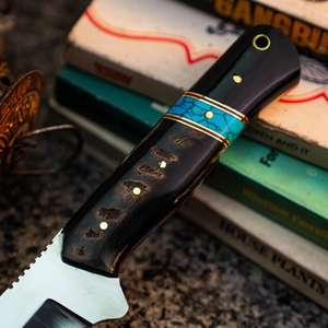 Couteaux de chasse OEM, dernier design avec manche en bois massif, couteaux personnalisés pour l'extérieur, prix d'usine, étui personnalisé pour couteau de chasse - Product Image 6