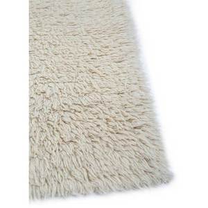 Tapis en laine noué à la main Zuri Ivory, couleur unie, abstrait, pour salon, couloir, entrée, design puzzle rectangulaire pour adolescents - Product Image 4