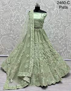 Tenue de fête Broderie lourde Travail Lehenga Choli avec filet Dupatta Collection nuptiale - Product Image 3