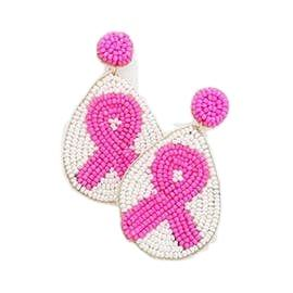 Pendiente de cuentas de semillas de diseño en forma de corazón bordado de lujo hecho a mano con hermosa joyería cuenta de semillas y toque personalizado de La India - Product Image 5