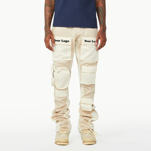 High Quality Mens Fleece Wide Straight Leg <b>Stacked</b> Sweatpants Custom Oversized 400gsm Flared Pants Men <b>Joggers</b> Trousers - Product Image 5