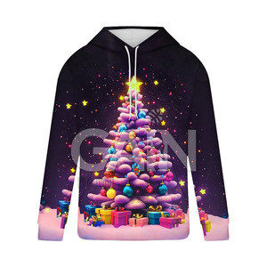 Sudaderas de Navidad de alta calidad hechas en fábrica logotipo personalizado sudaderas con capucha de Navidad al por mayor para hombres en venta - Product Image 4