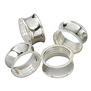 Rond de serviette élégant en métal doré avec fil arrondi pour dîner pour les mariages Hôtels Restaurants pour les fêtes - Product Image 6