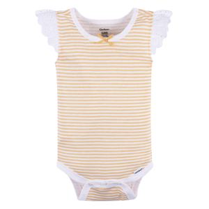 Gerber ชุดจั๊มสูทแขนกุด4แพ็กสำหรับเด็กผู้หญิงใส่ในฤดูร้อนชุดบอดี้สูทเด็กมีคุณภาพดีไซน์หวาน - Product Image 4