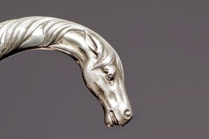 Bastón de caballo árabe para caminar, nuevo bastón con mango de fundición de latón para caminar, estilo lujoso - Product Image 3