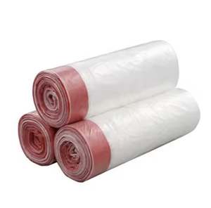 Haute qualité 100 pièces par rouleau noir épaissi cordon sacs à ordures cuisine jetable rétractable poubelle sacs en plastique pour bureau - Product Image 1