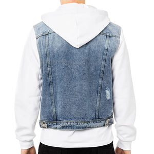 Chaquetas vaqueras personalizadas de alta calidad para hombre Diseño de botones rasgados con decoración bordada Estilo informal Tarifa de fábrica Servicio OEM - Product Image 6