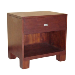 Mesa de Noche de Madera de Teca Maciza, Moderna y Minimalista, Mesa de Lámpara Contemporánea para Juegos de Muebles de Dormitorio - Product Image 4