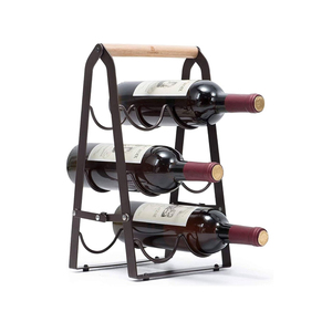 Brass Antique <b>Wine</b> <b>Rack</b> Wall Mounted <b>Wine</b> Bottle Stand, 10 Bottle Shelves Perfect for Your Home and Bar Metal <b>Wine</b> <b>Rack</b> - Product Image 5
