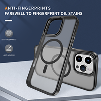 Nueva Funda Magnética Translúcida Mate para Teléfono Móvil, con Sensación de Piel, de TPU+Acrílico, a Prueba de Golpes, de Lujo, Precio de Fábrica, Venta al Por Mayor
