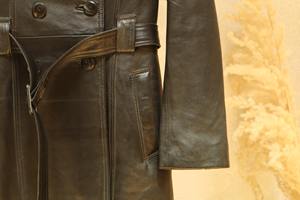 Unisex Customized Color Premium Quality Eco-Friendly Genuine <b>Leather</b> <b>Coat</b> | Handmade Stand Collar Single Button Jacket | Elegant - Product Image 5