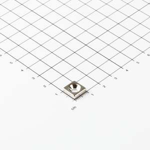 Magnete a blocco in neodimio 10x10x3mm con recessione conica - Product Image 1