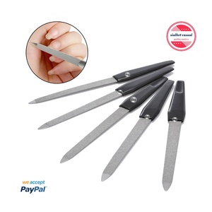 Limes à ongles Double face en métal, 50 pièces, bords robustes, manucure et pédicure, plastique, manche longue, soins personnels pour les ongles - Product Image 1