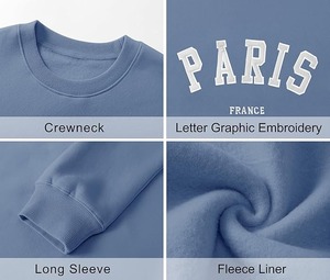 Nouveau design – Sweat-shirt à capuche multipanneaux pour femme grande taille, imprimé personnalisé ODM, manches régulières, tricoté pour l'hiver - Product Image 6