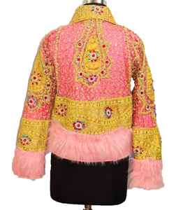 เสื้อแจ็กเก็ตสไตล์โบโฮขนสวยสไตล์วินเทจ,เสื้อแจ็กเก็ตสำหรับสวมใส่ในฤดูหนาวเป็นชุดที่มีคลาสสำหรับผู้หญิงขนสัตว์เทียม - Product Image 3