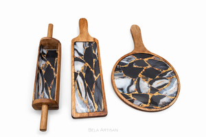 Plateau en bois de style campagnard Spring Bloom de taille 6 pour l'affichage élégant de nourriture et les cadeaux en gros disponibles - Product Image 1
