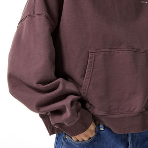 Nouvel arrivage de sweats à capuche en coton mélangé à épaules tombantes pour hommes prix de gros vêtements d'hiver sweats à capuche surdimensionnés à la mode - Product Image 6