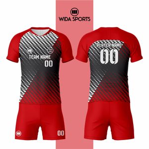 ชุดฟุตบอลคุณภาพดีที่สุด ออกแบบตามสั่ง ระบายอากาศได้ดี สวมใส่สบาย บริการ OEM สำหรับเยาวชนและผู้ชาย ตัดเย็บด้วยระบบอัตโนมัติ - Product Image 3
