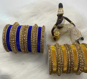 Ensemble de bracelets en verre faits à la main tendance 2026, de haute qualité, pour femmes, pour les mariages et les fêtes indiennes et pakistanaises, avec des pierres de perles - Product Image 3