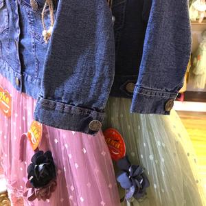 Vestido con Top de Mezclilla para Bebé Niña Nuevo Diseño de Sombrilla con Diadema Última Colección de Ropa de Fiesta - Product Image 6