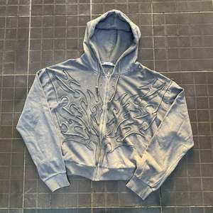 Custom Streetwear Hoodie Applique Work Cotton Vintage Sweatshirt Heavyweight Embroidery Acid Wash Zipup Zip up Hoodie - Product Image 1