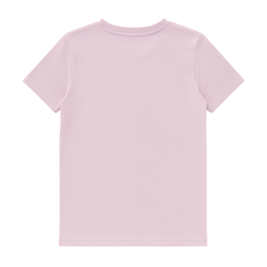 T-shirt pour femme, manches courtes, col rond, rose clair, 100% coton biologique de luxe, pré-rétréci, certifié GOTS, coupe classique, doux et premium - Product Image 2