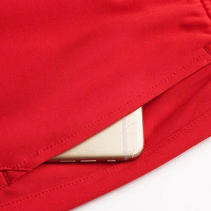 Pantalones cortos deportivos con logotipo personalizable, patrón sólido, estilo informal, cintura elástica, recién llegado, lienzo, precio al por mayor, Diseña tu propio - Product Image 4