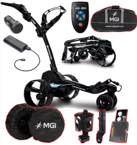 รถเข็นกอล์ฟแบบเข็นมือ รุ่นใหม่ ปี 2026 ยี่ห้อ Navigator ควบคุมด้วยรีโมท ทำจากสแตนเลส ตัดเย็บด้วยมือ พร้อมชุดอุปกรณ์ - Product Image 1