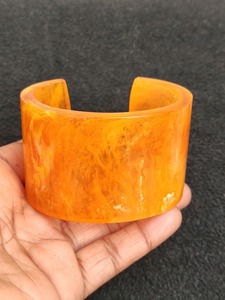 Vintage Chunky Boho Fashion Designer <b>Jewelry</b> Resin Geometric Bangle Gift Marble Amber Irregular <b>Acrylic</b> Bracelet for Women Girls - Product Image 3