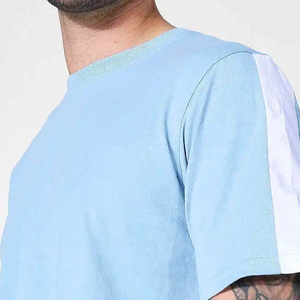 Conjunto de Verano para Hombre 2026, Camiseta y Pantalones Cortos de Alta Calidad, Color Azul Cielo, para Playa - Product Image 3