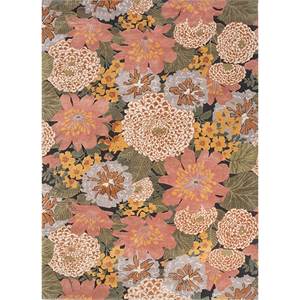 Hacienda Blue <b>Large</b> Area 9x12 Hand Tufted Wool & Viscose Rug Floral Pattern for Home & Hallway 10mm Thickness Model Top-291 - Product Image 1