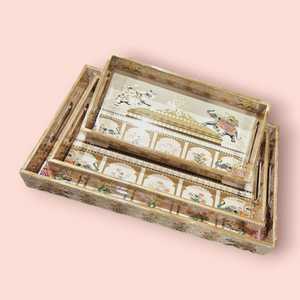 ถาดไม้สำหรับเสิร์ฟของตกแต่งร้านคาเฟ่ชุดเสิร์ฟหรูหราทำจากไม้ - Product Image 1