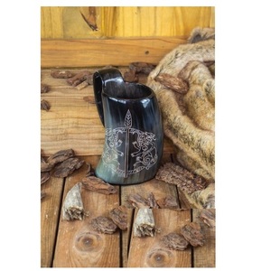 Taza de Cuerno de Búfalo FAIZA CRAFT - Hecha a Mano, Duradera, para Decoración del Hogar, Elegante y Pulida - Product Image 1