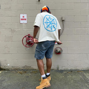 Nueva tendencia Boxy camisetas Boxy Drop Shoulder camiseta Tee logotipo impreso personalizado Unisex Street Fashion - Product Image 4