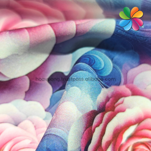 Tela de Seda 100D con Estampado Digital, Diseño Floral 3D, Material Suave, Transpirable y Liso, OEM y ODM - Product Image 3