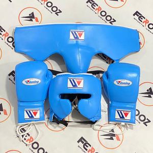 Ensemble de boxe Orange Winning à prix de gros, comprenant gants de boxe, protège-tête, protège-aine, cuir véritable, poignées personnalisées - Product Image 5
