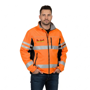 Chaqueta de Seguridad LED de Alta Visibilidad con Logotipo Personalizado OEM/ODM, Impermeable, para Invierno, ANSI Clase 1, EN ISO 20471 Clase 3, con Luz Intermitente, de Algodón - Product Image 4